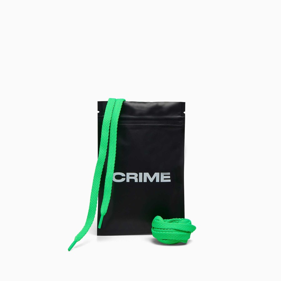 Laces Crime London | Crime Shoeslaces Vibrant Green