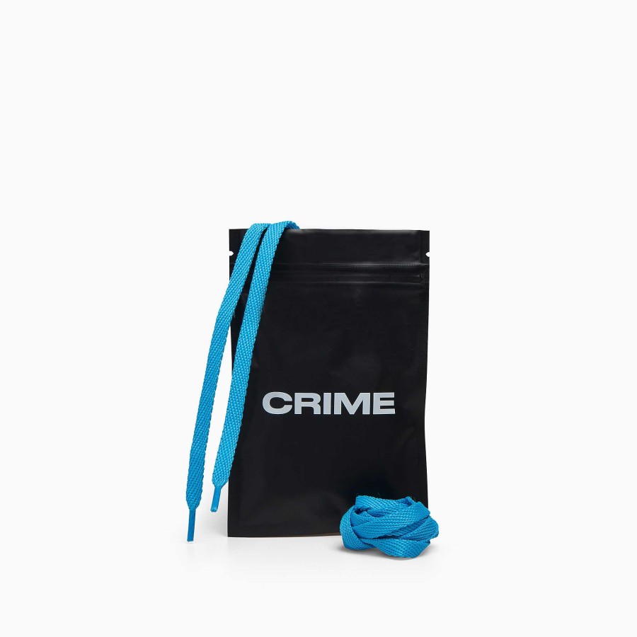 Laces Crime London | Crime Shoeslaces Malibu Blue