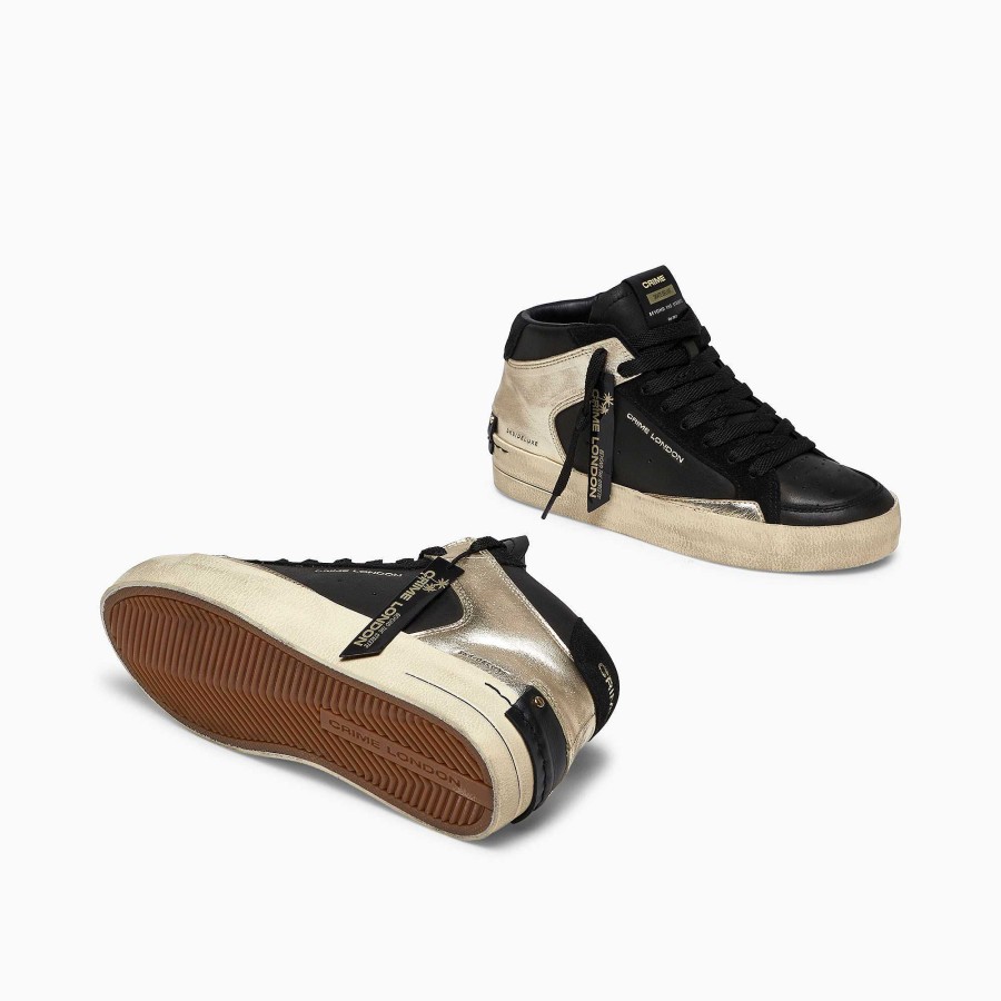 Woman Crime London | Sk8 Deluxe Mid Gold Fever