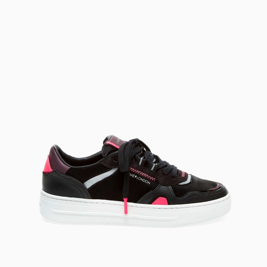 Woman Crime London | Low Top Off Court Black-Pink Neon