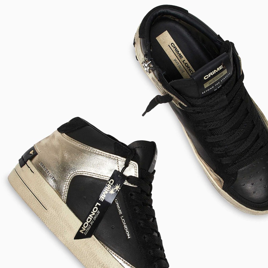 Woman Crime London | Sk8 Deluxe Mid Gold Fever