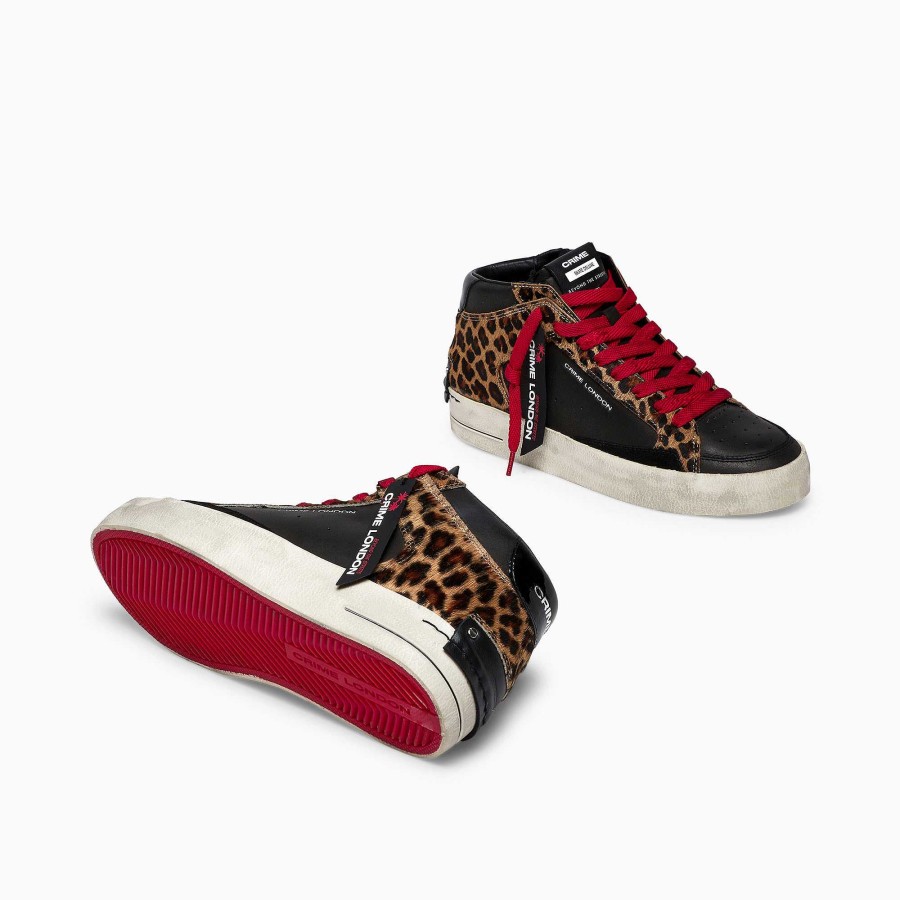 Woman Crime London | Sk8 Deluxe Mid Black-Safari