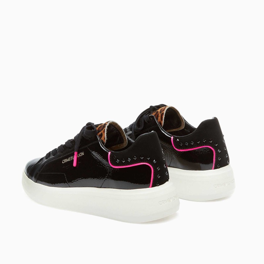 Woman Crime London | Low Top Level Up Patent Black