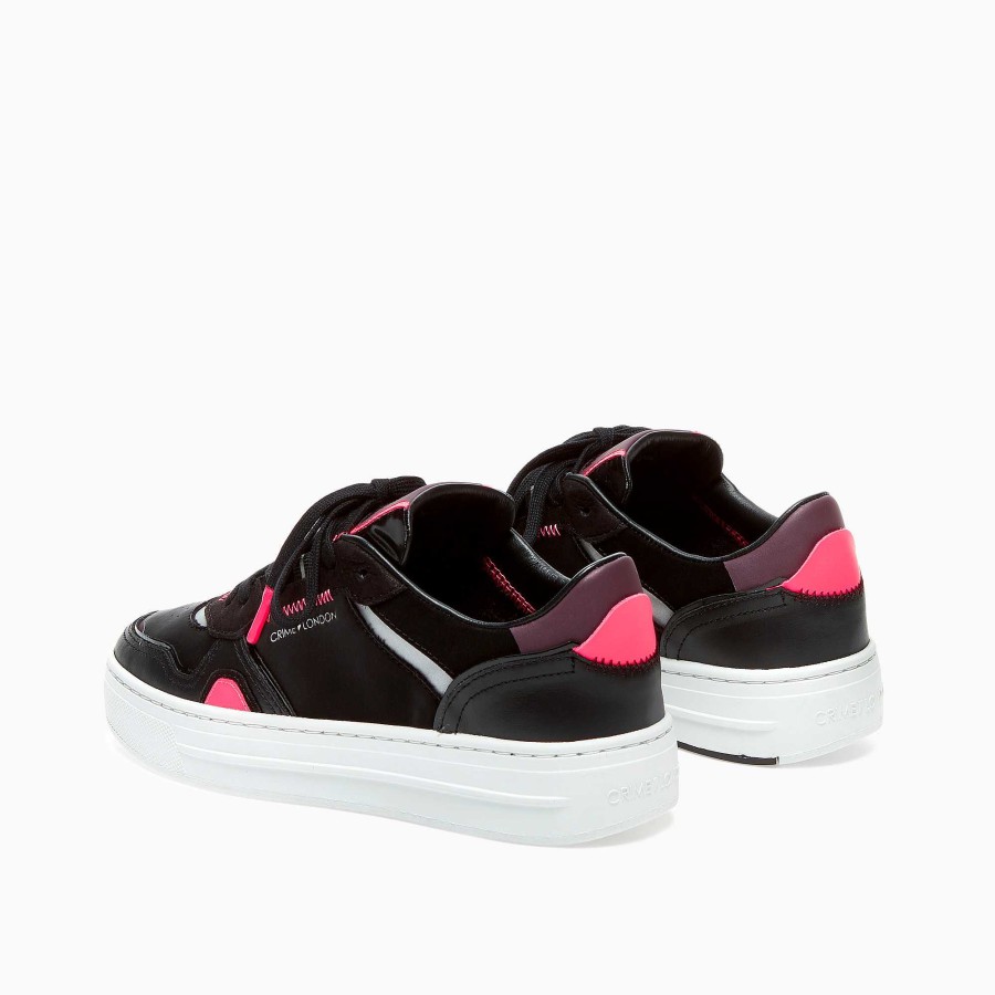 Woman Crime London | Low Top Off Court Black-Pink Neon