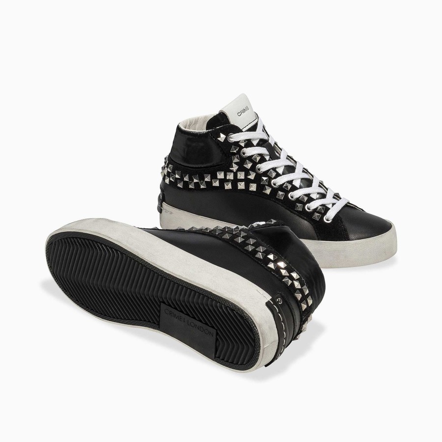 Woman Crime London | High Top Studs Black